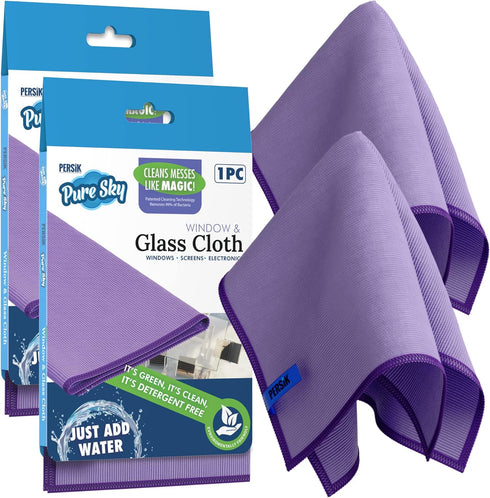 Pure-Sky Car Window Glass Cleaning Cloth - JustAdd Water No Detergents Needed – Streak Free Magic Ultra Microfiber Car Window Cleaner - for Window...