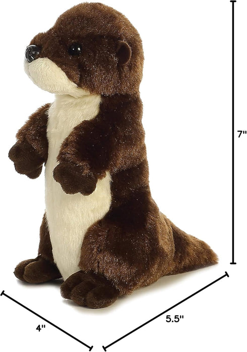 Aurora® Adorable Mini Flopsie™ River Otter Stuffed Animal - Playful Ease - Timeless Companions - Brown 8 Inches...