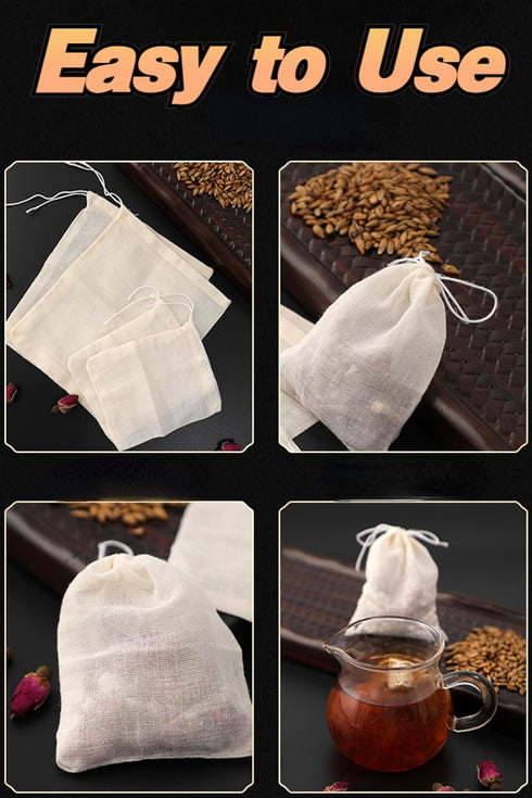 30 Pieces Spice Bags for Cooking,3.14x3.93inch Reusable Muslin Cloth Bags,Premium Cotton Drawstring Bags for Straining Tea,Cheese and Spices (30, ...