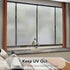 VELIMAX Frosted Window Privacy Film Non Adhesive Window Cling Removable Glass Covering Clear Water Opaque Window Film for Home Anti UV 17.7x78.7 i...