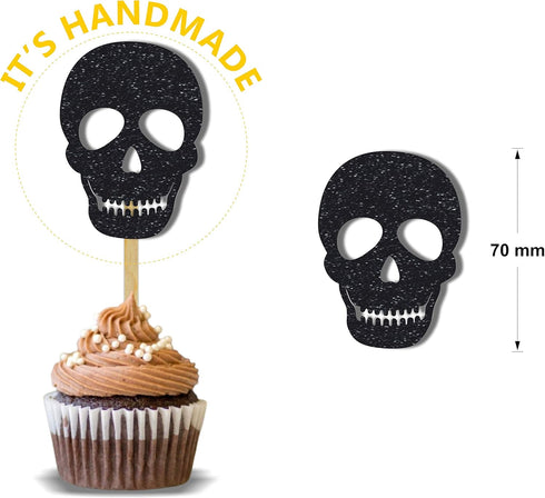 Seyal® Black Skull Cupcake Topper...