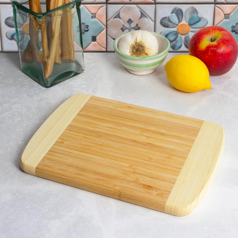 Totally Bamboo Hana Cutting Board – 10" x 7" Small Bamboo Prep Board | Lightweight, Durable & Gentle on Knives | Stylish Compact Cutting Surface f...