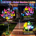 Solar Garden Lights Solar Lights Outdoor Waterproof Solar Lights 2 Pack with New Upgraded 72 LED 34 Butterfly Outdoor Solar Lights for Yard Outsid...