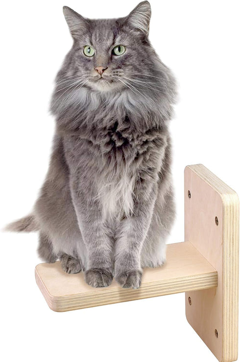 Wall Mounted Stairs for Cats, Cat Wall Mounted Shelves Board, Kitten Wall Ladder Climber Wooden Cat Wall Shelf Set Float, Cat Scratching Post Step...