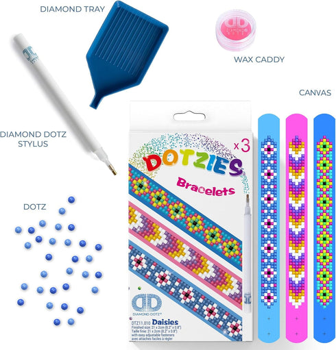 DIAMOND DOTZ Dotzies - Daisies Diamond Painting Kits for Kids - Diamond Art Kits a Relaxing Creative Craft Kit with Dotz Gems...