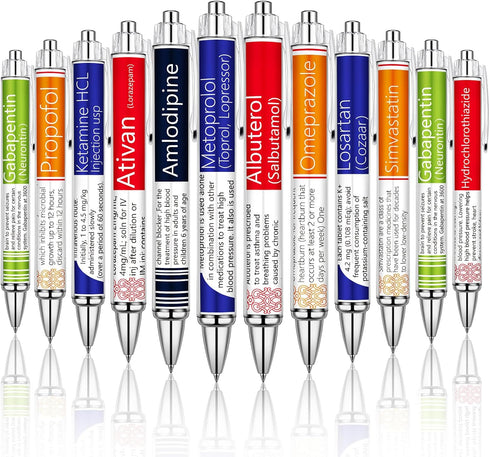 24 Pcs Pharmacy Pens for Nurse Pharmacist Funny Drug Pens Nursing Week Pens Cute Pharmacy Technician Gifts for Pharmacist Medical Assistant School...