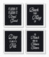 Brooke & Vine Funny Bathroom Decor Hip Hop 80’s 90’s Music Old School Rap Posters Wall Art Prints (UNFRAMED 8 x 10 Set of 4) Black and White Restr...