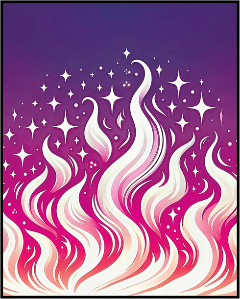 Posterizer 1 pcs-Indie Girly Pink and Purple Aesthetic Y2k-Abstract & Modern Art-Girls room art-Gift for Daughter, Son, Kids-decor for Girls, Teen...