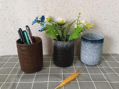 Stoneware Coffee Spoon Holder for Coffee Bar, Tea Spoon Holder Jar Teaspoon Holder Coffee Stirrers Holder Upright Coffee Spoon Holder Cup, Coffee ...