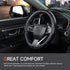 Black Steering Wheel Cover?Heavy Duty?Anti-Slip, Safety, Soft, Leather Steering Wheel Cover,Adaptable to 14.5-15 inches Steering Wheel...