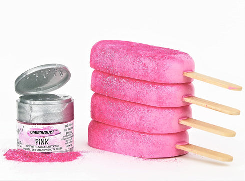 Pink Edible Glitter for Drinks, Cocktails, Cake Decorating, Strawberries, Chocolates & More | No Taste | 4g | 100% Food-Safe | Kosher, Vegan, Glut...