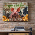 WOWGOOMO Rustic Farm Cow Pig Donkey Wall Art Be Kind Movitational Wall Art for Office Farmhouse Animal Picture Print on Canvas Painting Framed Art...