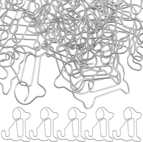 LALAFINA 50pcs Dog Paper Clips, Fun Paper Clips Animal Bookmark Clips Metal Paper Pin Folder Bookmark Clips Dog Office Supplies for Women Men Dog ...