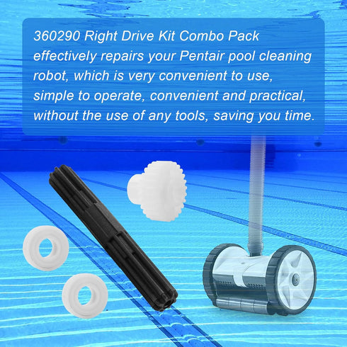 Pool Cleaner Replacement Parts for Pentair 360290 Rebel Right Drive Kit Bearings,for Pentair Rebel and Kreepy Krauly Warrior Pool Cleaners Axle Sw...