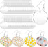 Loetere 168 Pieces Acrylic Earrings Blanks DIY Earrings Making Kit Includes Transparent Round Clear Acrylic Earring Blanks Pendants Earring Hooks ...