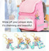 Initial Letter Keychains for Girls Women Pink Purple Green Cute Butterfly Heart Keychain for Backpack School Bag...