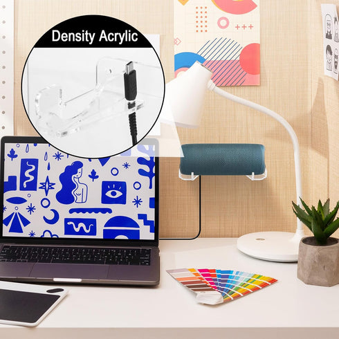 TXEsign Speaker Mount Shelf for JBL Flip 6/Flip 5/Flip 4 Portable Bluetooth Speaker-One Pack, Acrylic Speaker Holder Floating Shelf Small Wall She...