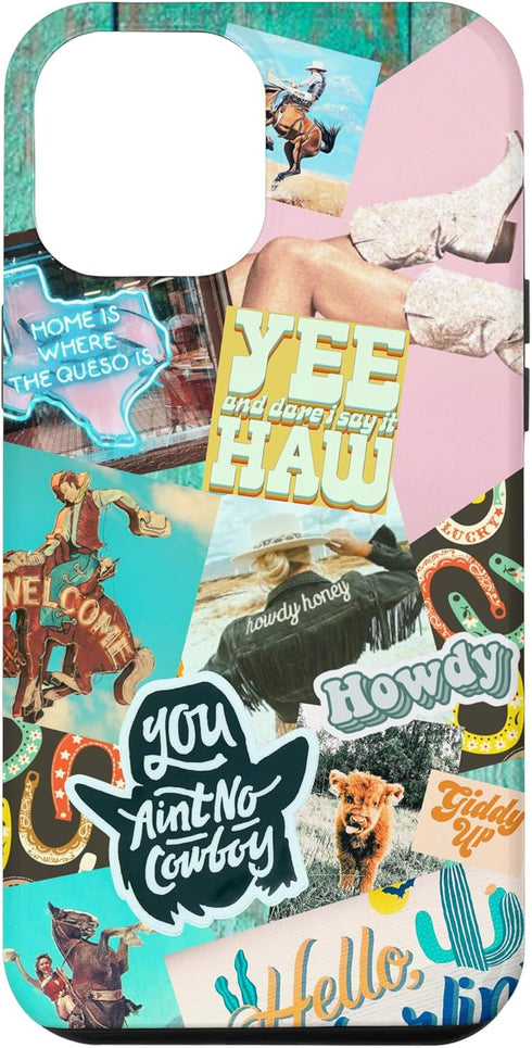 iPhone 12 Pro Max Western Cowgirls Howdy Giddy-up Boho Aesthetics Country Chic Case...