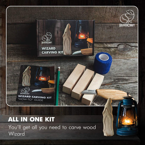 BeaverCraft Whittling Kit for Beginners, Wood Carving Kit for Beginners - Wood Carving Tools Woodworking Kit for Adults and Teens - Whittling Knif...