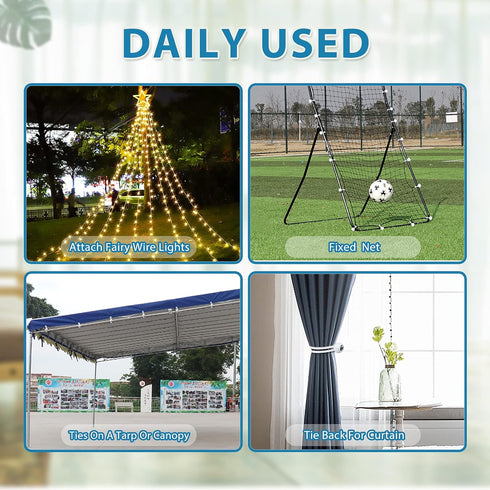 Tarp Bungee with Balls 4 Inch,30 PCS White Tarp Bungee Ball Cords Heavy Duty Canopy Tie Down Cords for Tarp,Camping, Shelter,Shade Cloth,Cargo,Pro...