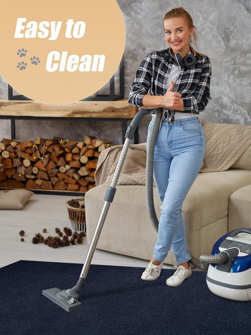 Large 78.7"x15.8" Cat Scratching Mat - Trimmable Self-Adhesive Carpet for Replacement Pads, Covering Posts, and Furniture Protection (Dark Blue, 1...