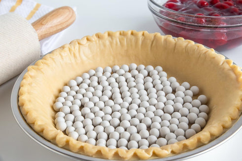Fox Run Ceramic Pie Crust Baking Weights, 8.8-Ounce, Glass Storage Jar Included...