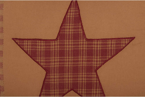 VHC Brands Ninepatch Star Thanksgiving Bedroom Decor, Quilted Pillow, Red, 12x12...