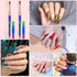 2pcs Nail Art Clean Up Brushes, Painting Brushes for Nails with Round & Angled Head Acrylic Nail Brush Pen Painting Tools for Women Nail Art Desig...