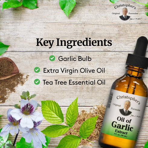 Christopher's Original Formulas Oil of Garlic Extract 2 Ounces - Pack of 1 - Premium Herbal Supplement - Cold-Pressed & Pure Liquid Garlic Oil | V...