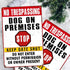 Beware Of Dog Signs For Fence No Trespassing Dog On Premises Sign For Garden?2 Pack ) Dogs Warning Signs For Property Funny Metal Tin Signs Beware...