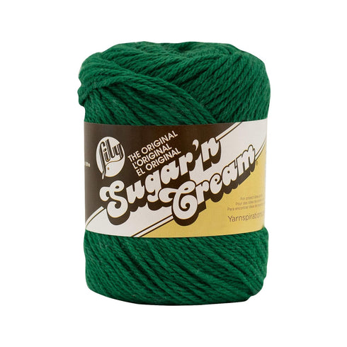 Lily Sugar 'N Cream The Original Solid Yarn, 2.5oz, Medium 4 Gauge, 100% Cotton - Dark Pine - Machine Wash & Dry......