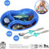 Kids Divided Plate with Utensils - Children's Meal Set with Plate, Fork and Spoon - Ocean...