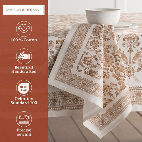 Maison d' Hermine Cloth Napkins Set of 4 100% Cotton Everyday Reusable Square Napkins Cloth Washable, Dinner, Party, Wedding, Restaurant (Allure, ...