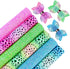 10pcs Colorful Rainbow Leopard Printed Faux Leather Sheets 8x12 inch Shiny Candy Color Glow in The Dark Chunky Glitter Girl Fabric for Bows (Rainb...