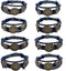MIAO JIN 8PCS Braided Leather Bracelet Making Kit 18mm Blank round Cabochon Bezel Tray Button Adjust Leatherette Multilayer Rope Bangle Cuff Wrist...