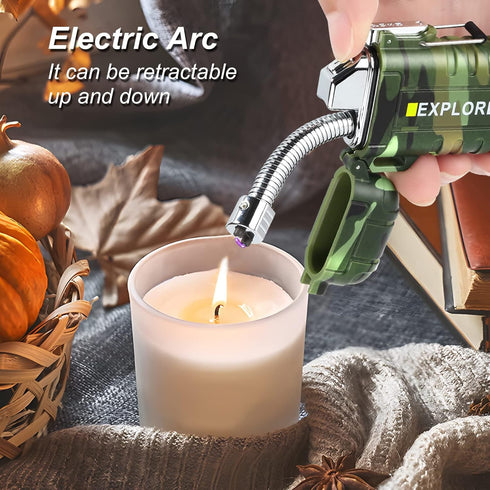 360 Flex Electric Lighter - USB Rechargeable Arc Lighter with Windproof Plasma Flame, Flexible Neck Grill Lighter, Waterproof Candle Lighter for A...