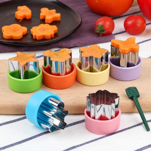 1.5in Vegetable Cutter Shape Set-12PCS Mini Cookie Cutters Fruit Biscuit Pastry Mold Children's Baking and Food Supplement Tool Accessories.(20 Fo...