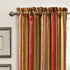 Waverly Traditions Stripe Ensemble Rod Pocket Curtains for Windows in Bedroom, Kitchen, or Living Room, Single Panel, 52" x 84", Crimson...