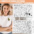 Embroidery Pattern Water Soluble Embroidery Stabilizers, Stick and Stitch Embroidery Paper with Pre-Printed Boho Pattern Transfers for Hand Sewing...