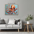 Posterizer 1 pcs- Beautiful orange Octopus with a light blue background-Art for Animal Lovers- Gift for Men Women Teens-decor for Bedroom, Office...