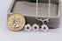 Uloveido Pink Purple Crystal Stone Flower Earrings and Necklace Jewelry Set for Bridal Women White Gold Plated DT340...