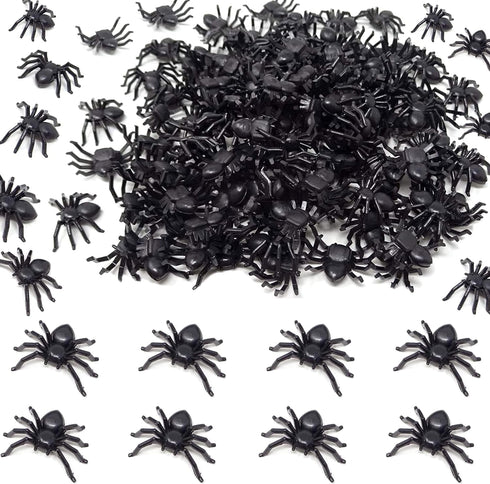 120 PCS Mini Fake Spider?Plastic Black Spider Toys, Simulated Insect Toys for Funny Prank Spider and Joke Halloween Party Supplies...