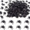 120 PCS Mini Fake Spider?Plastic Black Spider Toys, Simulated Insect Toys for Funny Prank Spider and Joke Halloween Party Supplies...