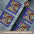 3dRose Folk, Huichol Art, Santa Fe, New Mexico-US32 JMR1118-Julien McRoberts-Ceramic Tile Coasters, Set of 4 (CST_92754_3)...