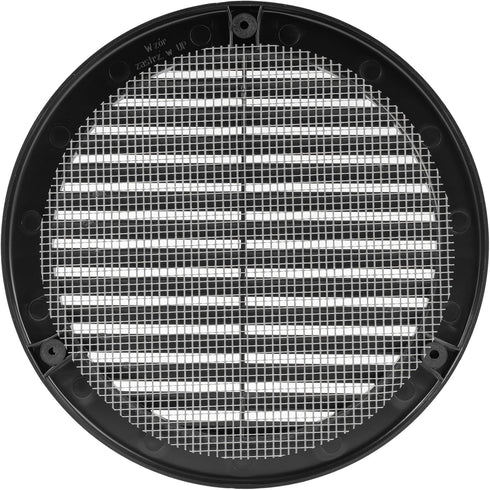 5Pack ø6" Inch Black Plastic Round Soffit Vent - Air Vent Louver - Grille Cover - Built-in Screen Mesh - HVAC Ventilation - Fresh Air Exchange in ...