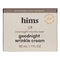 hims goodnight wrinkle cream for men - fine lines, puffiness, dark eye circles - caffeine, hyaluronic acid, night cream, almond scent - vegan, cru...