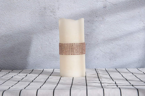 BTSD-home 20Yards Rhinestone Diamond Ribbon Roll for Wedding Cakes, Birthday Decorations, Baby Shower Events, Arts and Crafts Projects 2 Rolls (Ch...