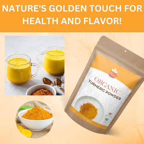 SPICY ORGANIC Turmeric Root Powder – 16 oz. – High Curcumin, Non-GMO Turmeric Spice for Cooking, Skin Care, Golden Milk, and Joint Health Support ...