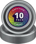DecorRack 10 Large Plastic Plates, 9 inch Dinner Plates, Disposable Tableware for Kids Birthday Party, Silver (Pack of 10)...