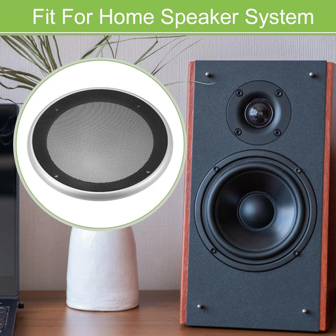ACROPIX Universal 6.5" Car Speaker Grills Cover Mesh Round 6.5 Inch Audio Speaker Subwoofer Guard Protector Case with Mounting Screws Iron ABS Sil...